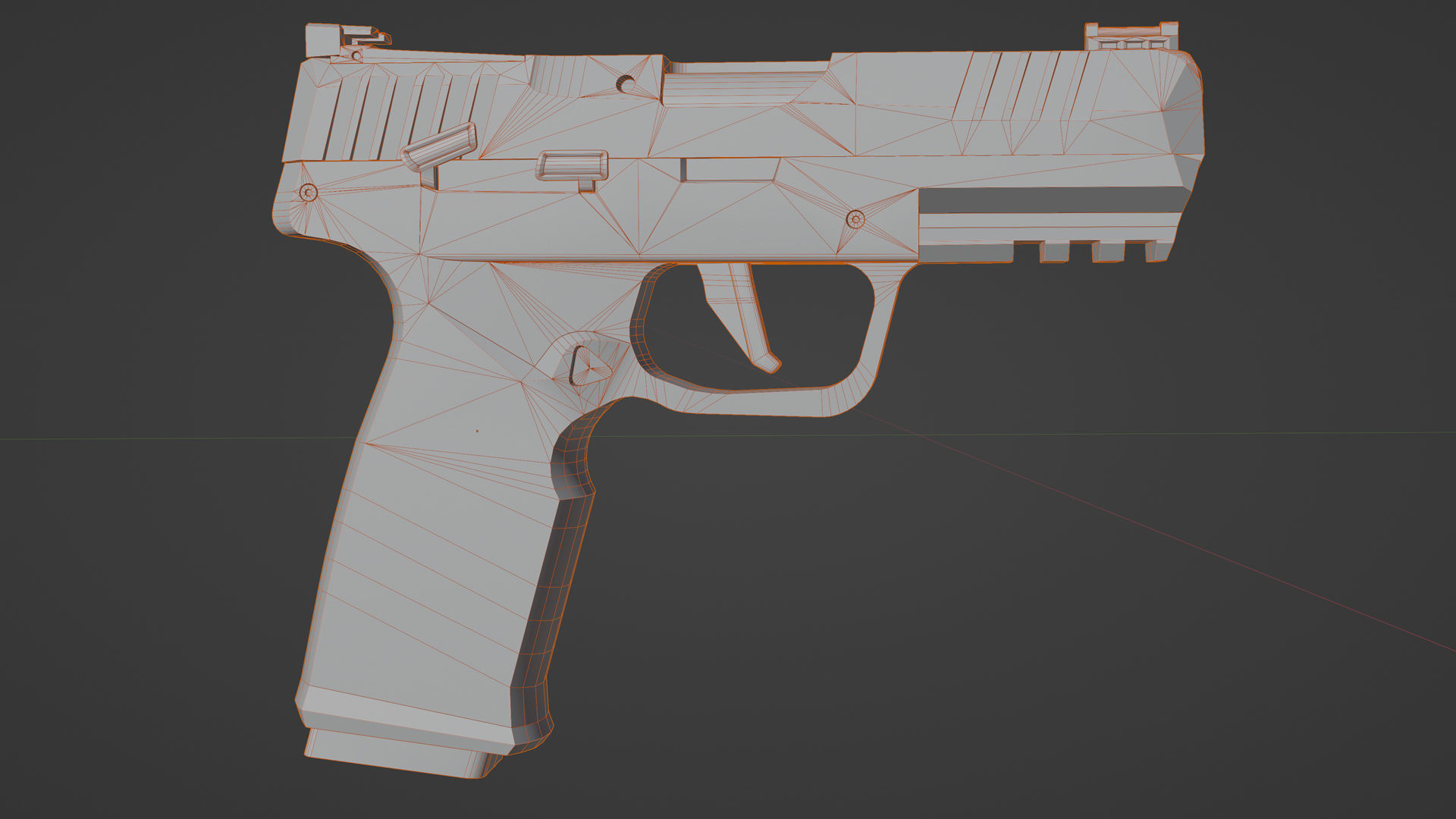 Handgun SIG P322 Low-poly 3D model_20