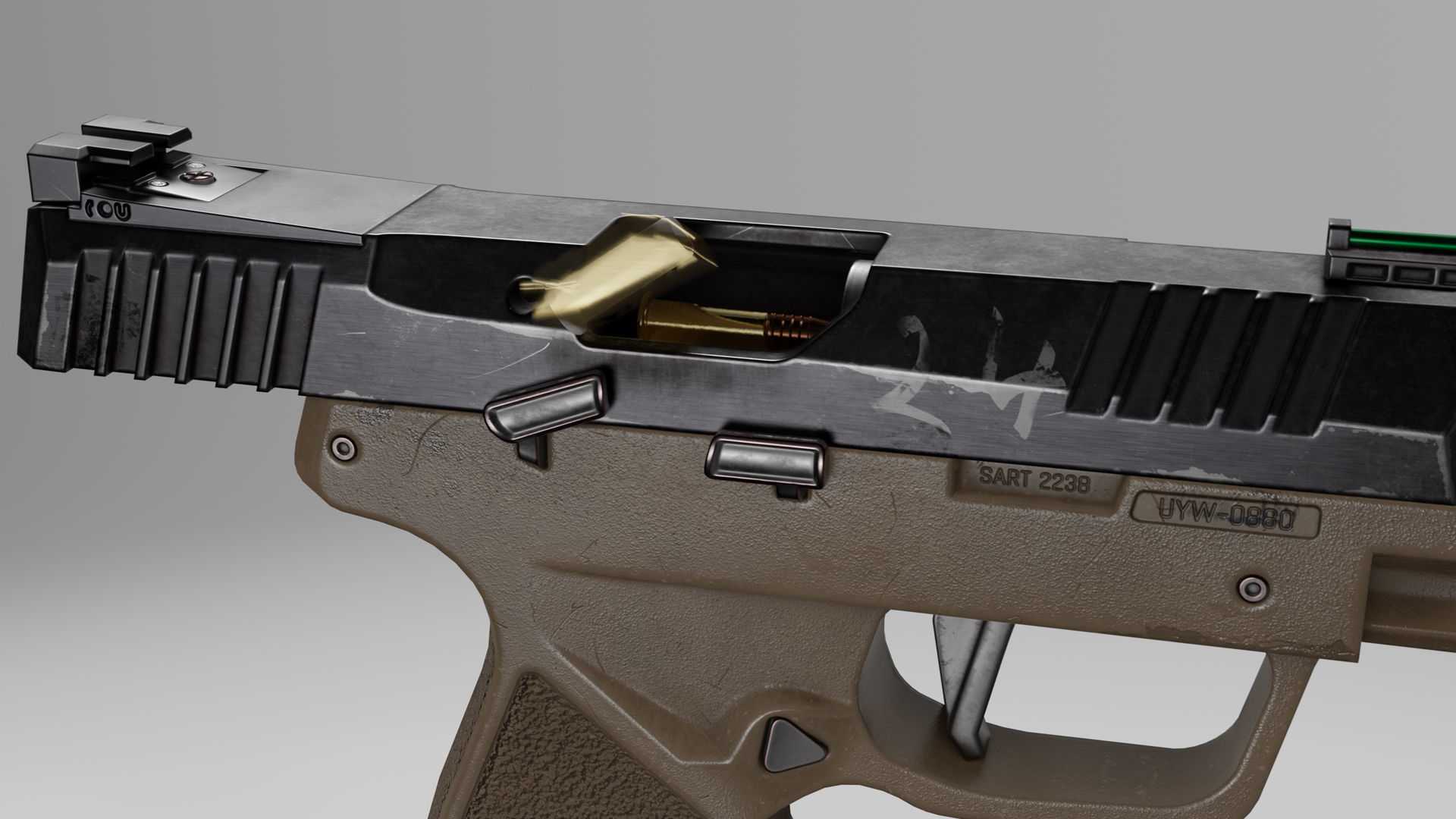 Handgun SIG P322 Low-poly 3D model_11