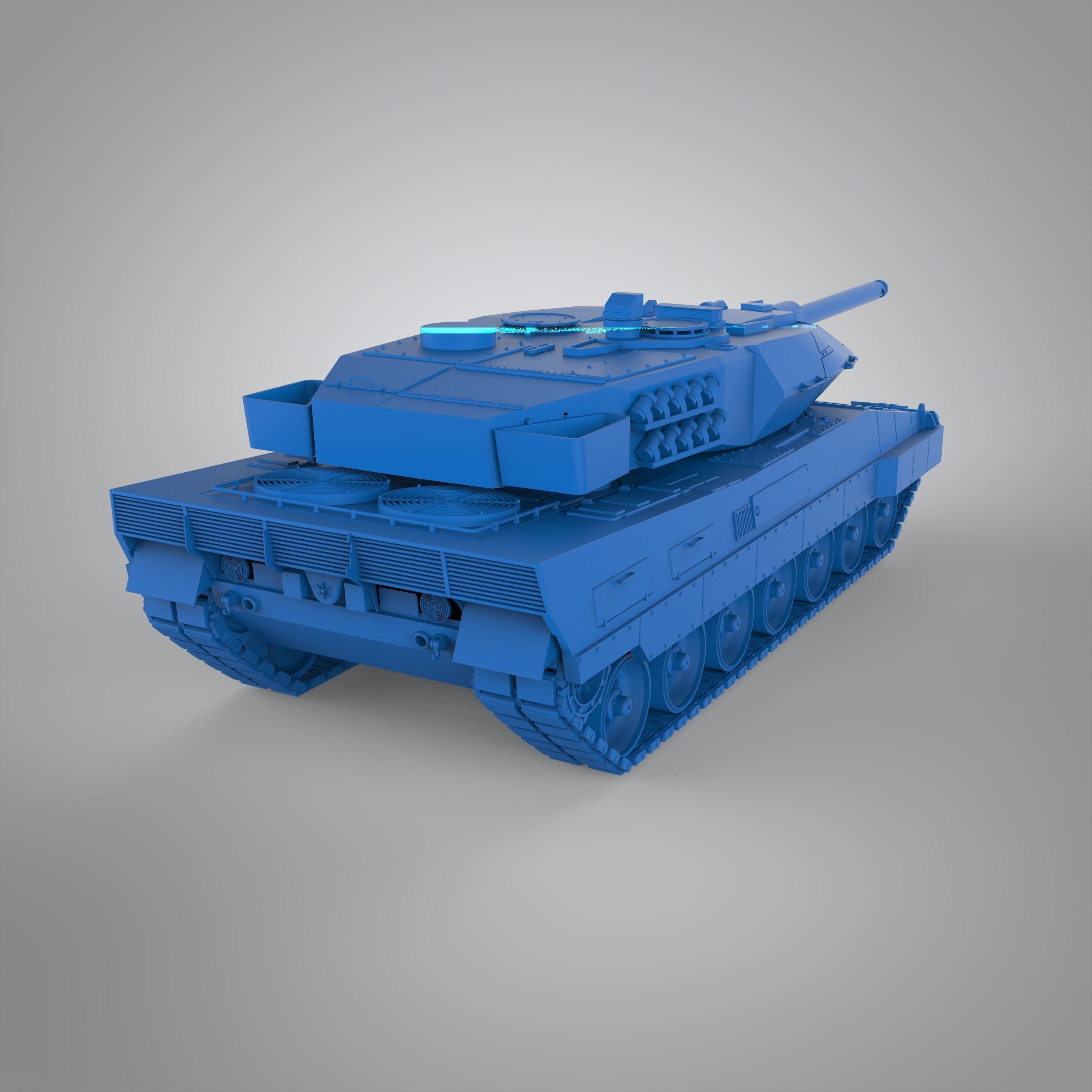 Leopard 2A7 main battle tank 3D print model_4