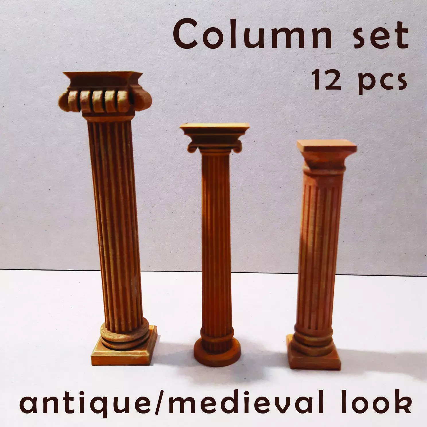 Set of antique columns 3D model