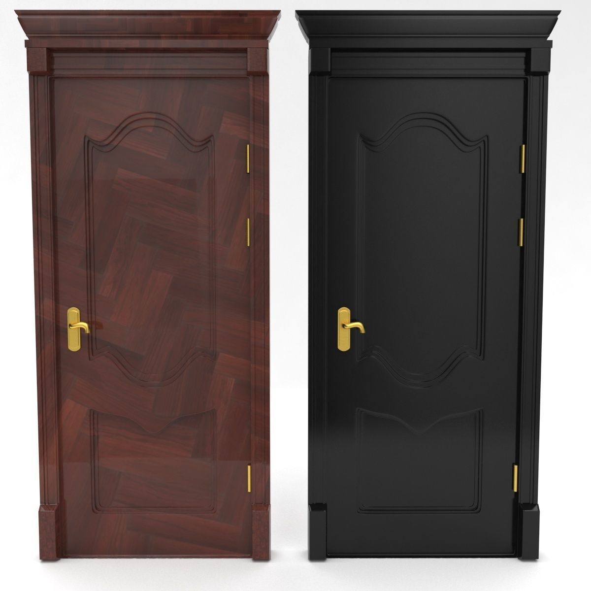interior door set 3d models Low-poly 3D model_14