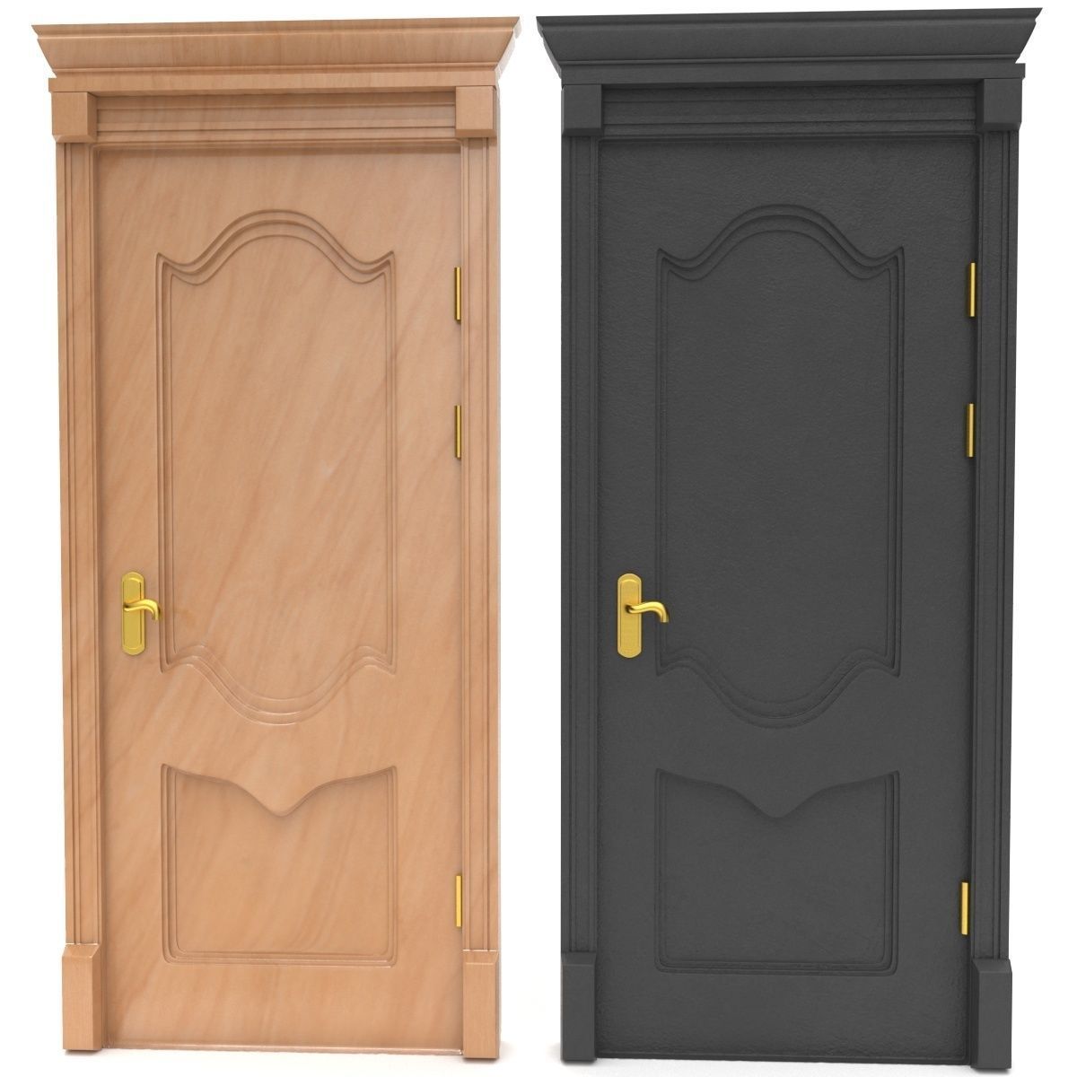 interior door set 3d models Low-poly 3D model_10