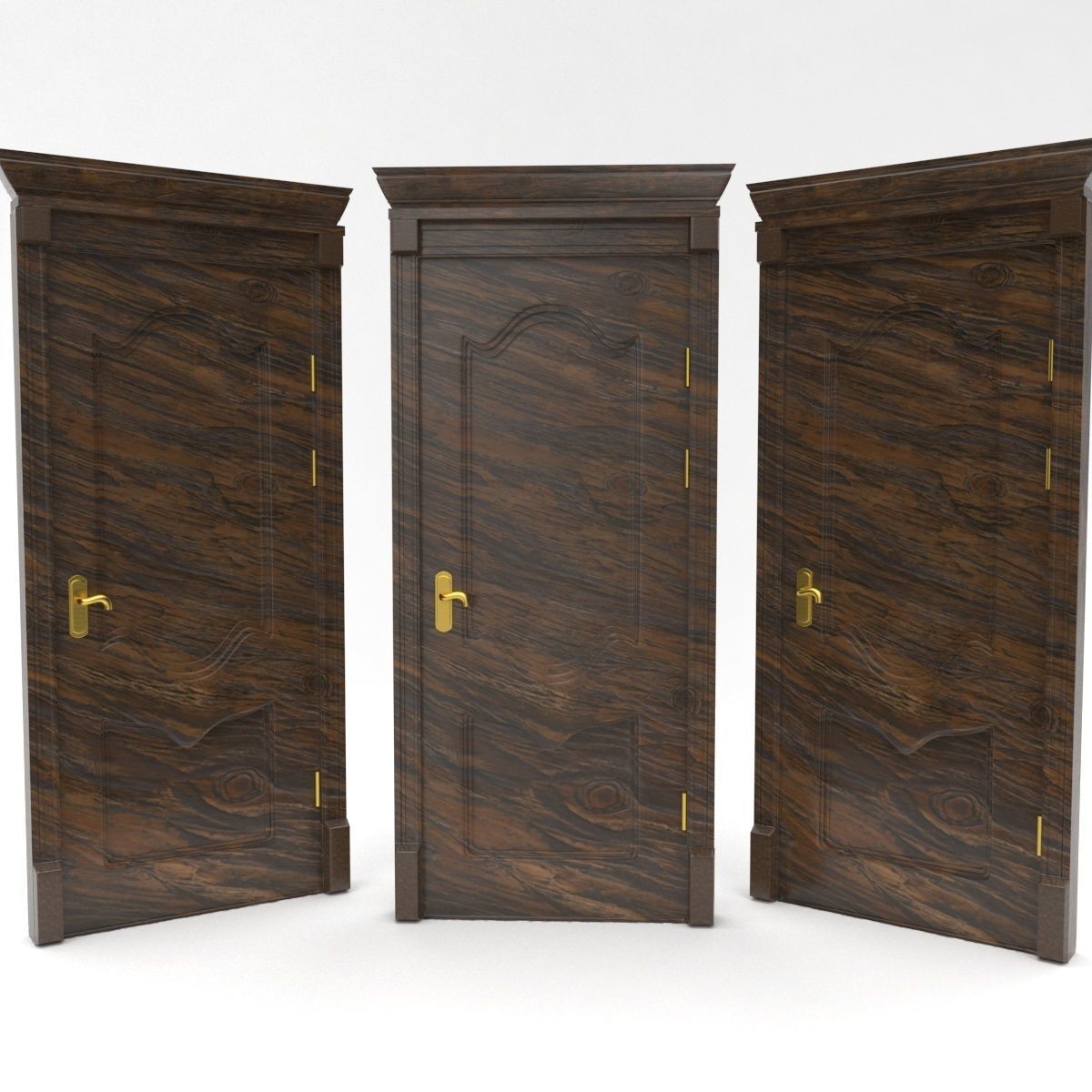 interior door set 3d models Low-poly 3D model_6
