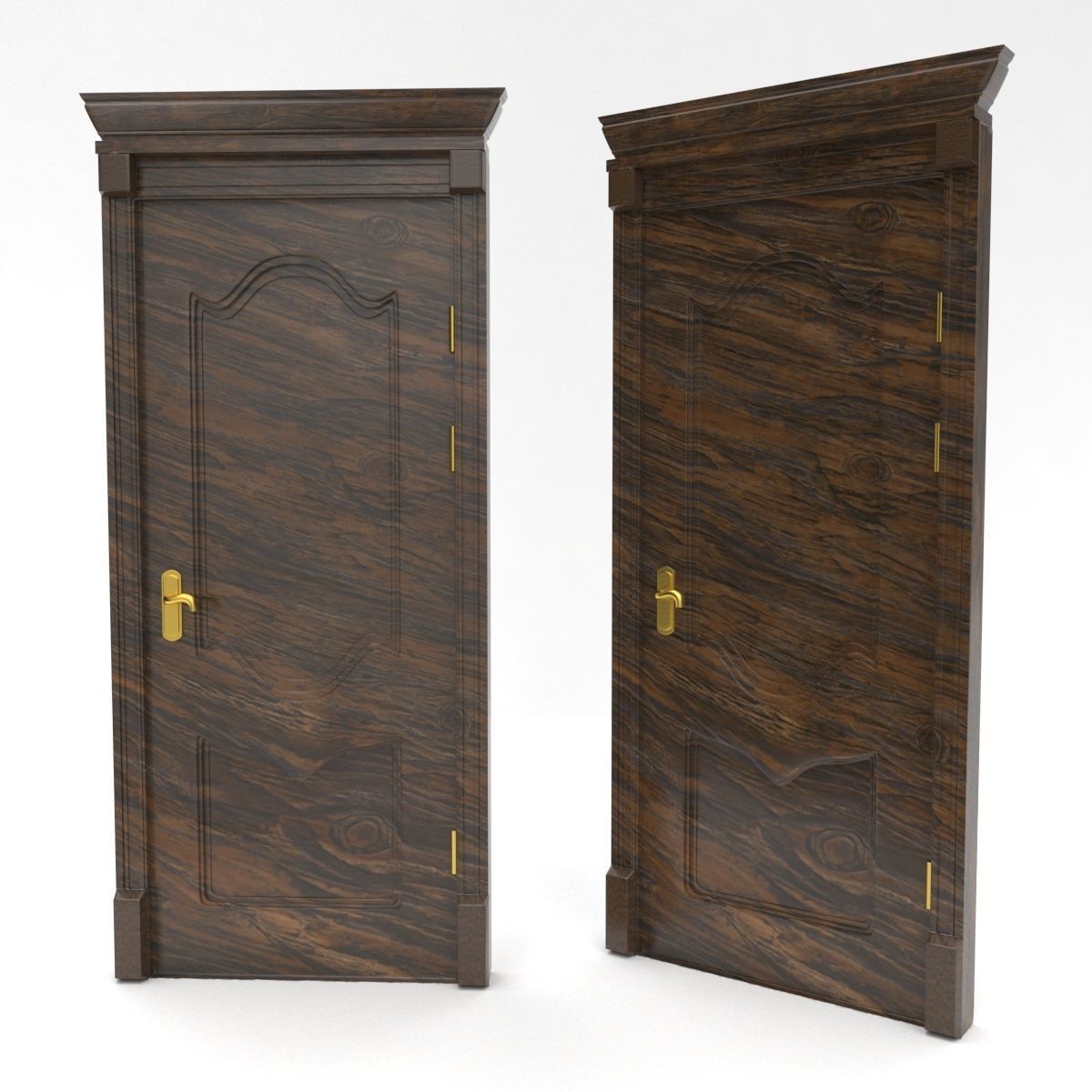 interior door set 3d models Low-poly 3D model_5