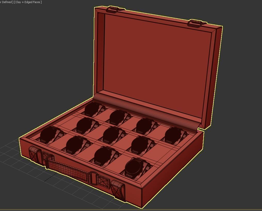 Swatch X Omega MoonSwatch Full collection Briefcase Low-poly 3D model_12