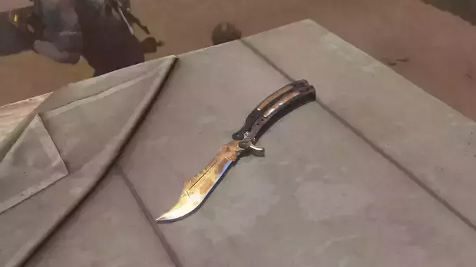 Butterfly knife CSGO desert life 