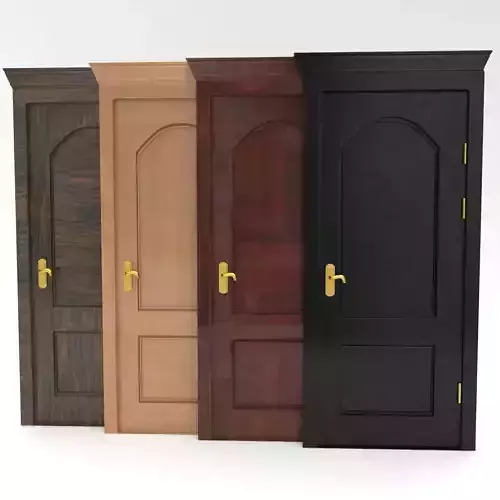 exterior wooden door set