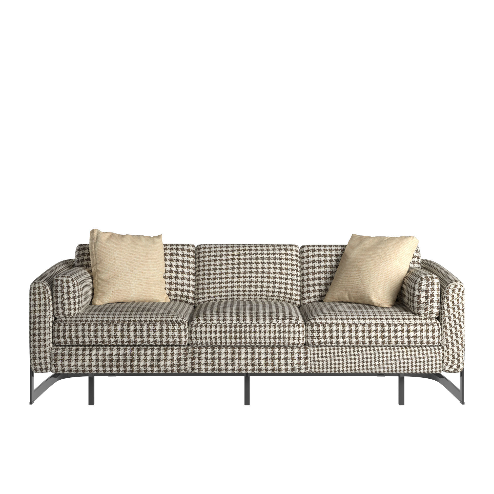 sofa and pillow 3D model_3