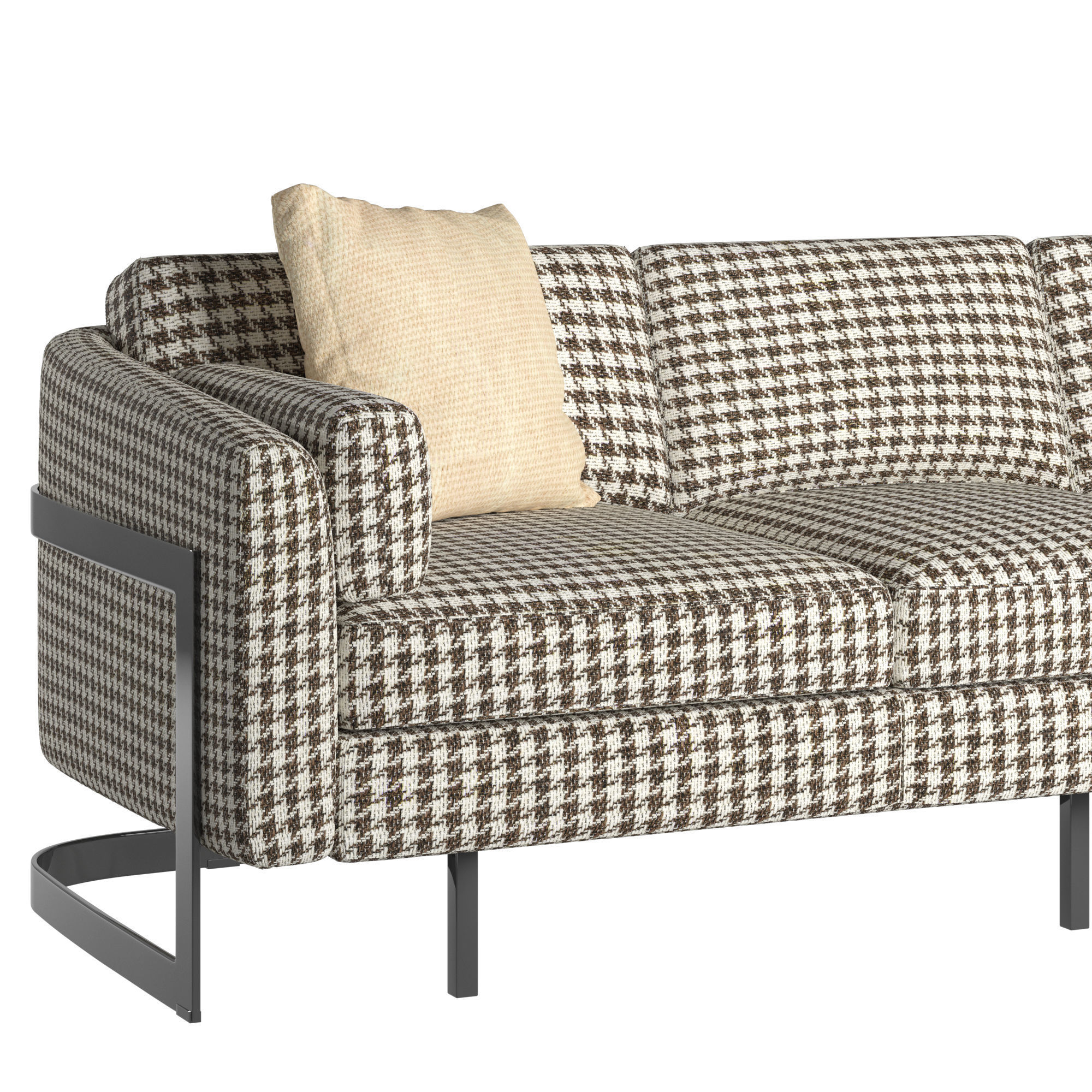 sofa and pillow 3D model_2