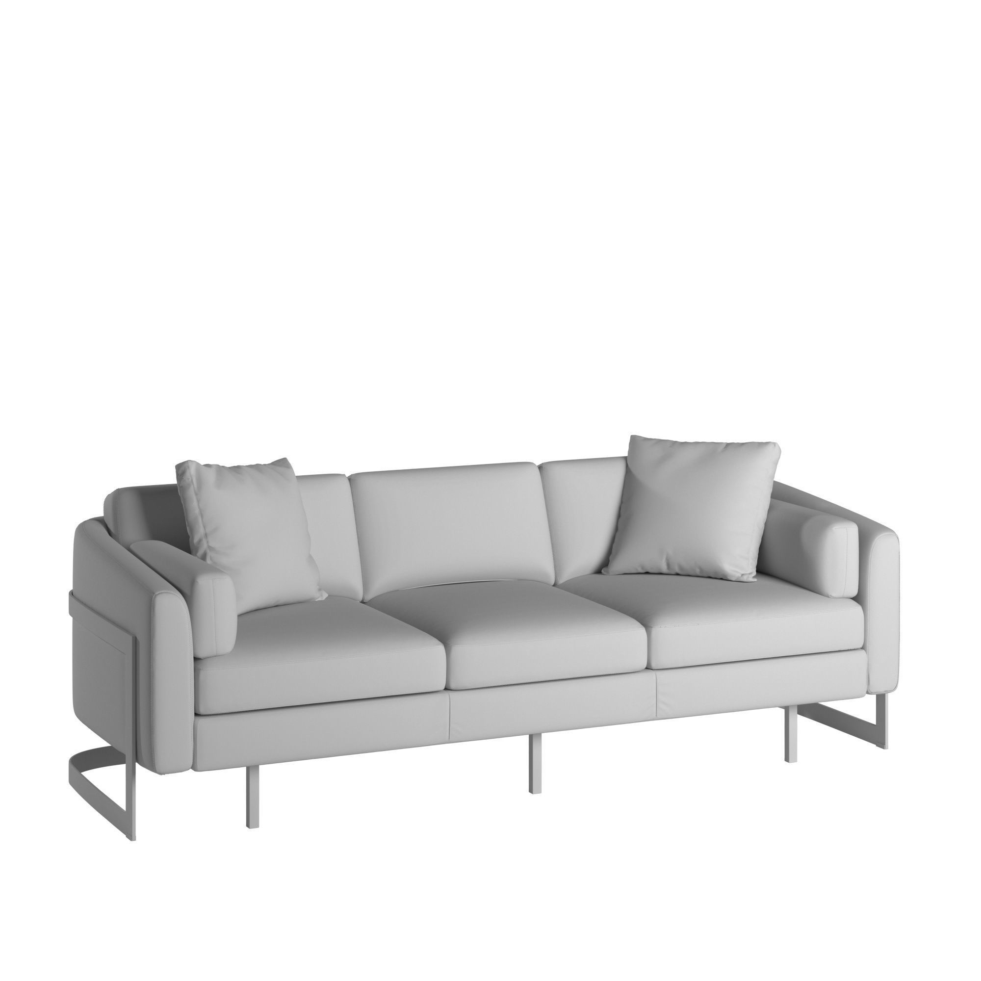 sofa and pillow 3D model_1