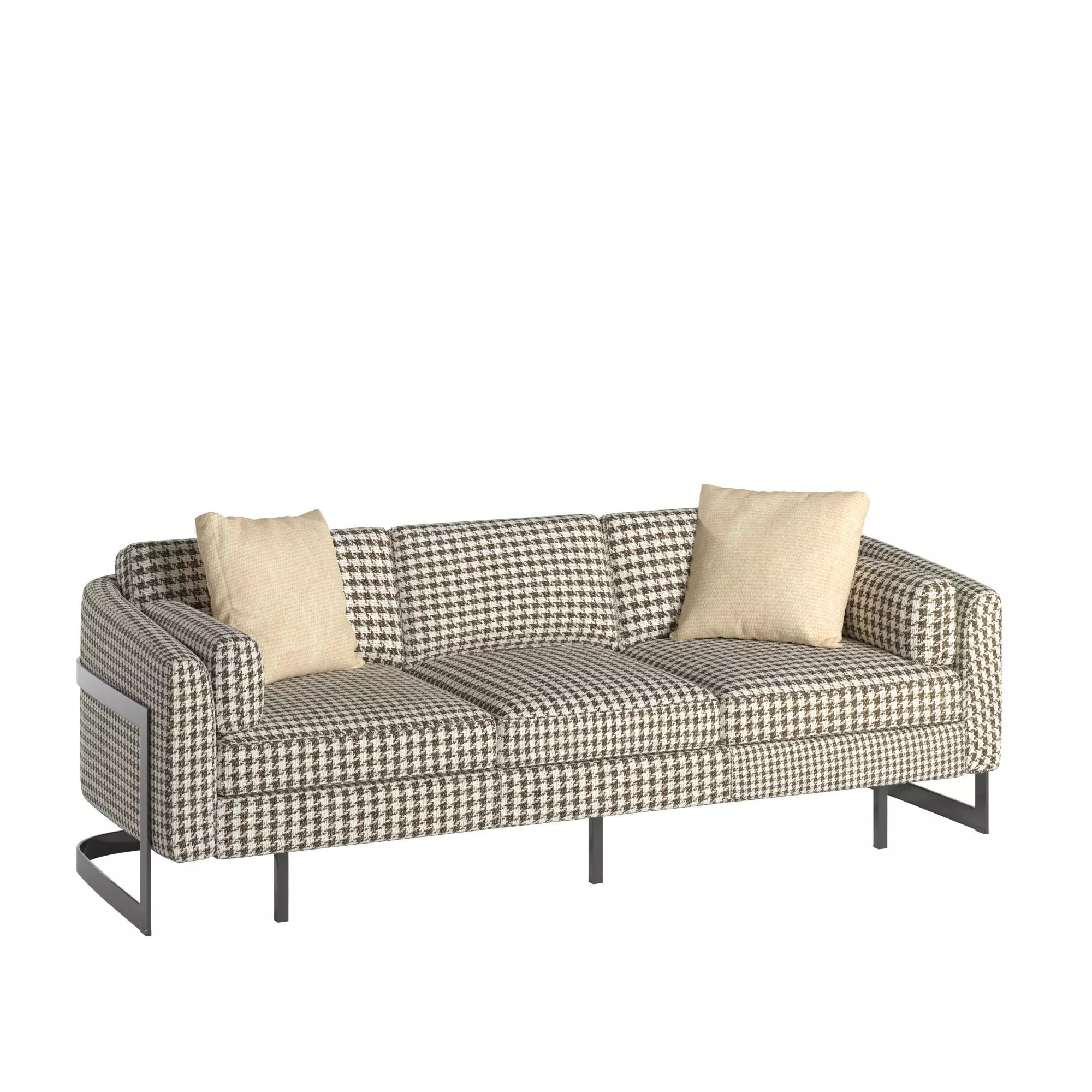 sofa and pillow 3D model_0