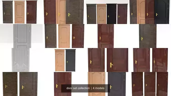 door set collection four wooden doors