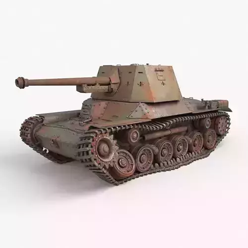 Type 3 Ho Ni III Destroyed 