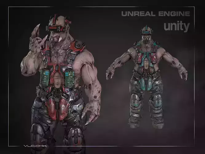 Bob - Heavy Monster Low-poly 3D model