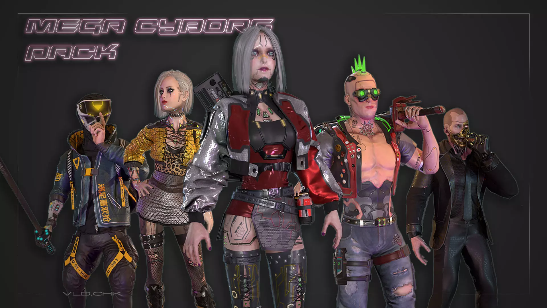 Cyborg Pack 3D Model Collection_0