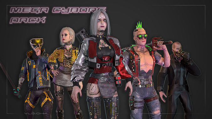 Cyborg Pack 3D Model Collection