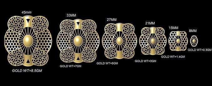 Turkey Filigree Jewellery Designs Pendant Necklase 3D print model