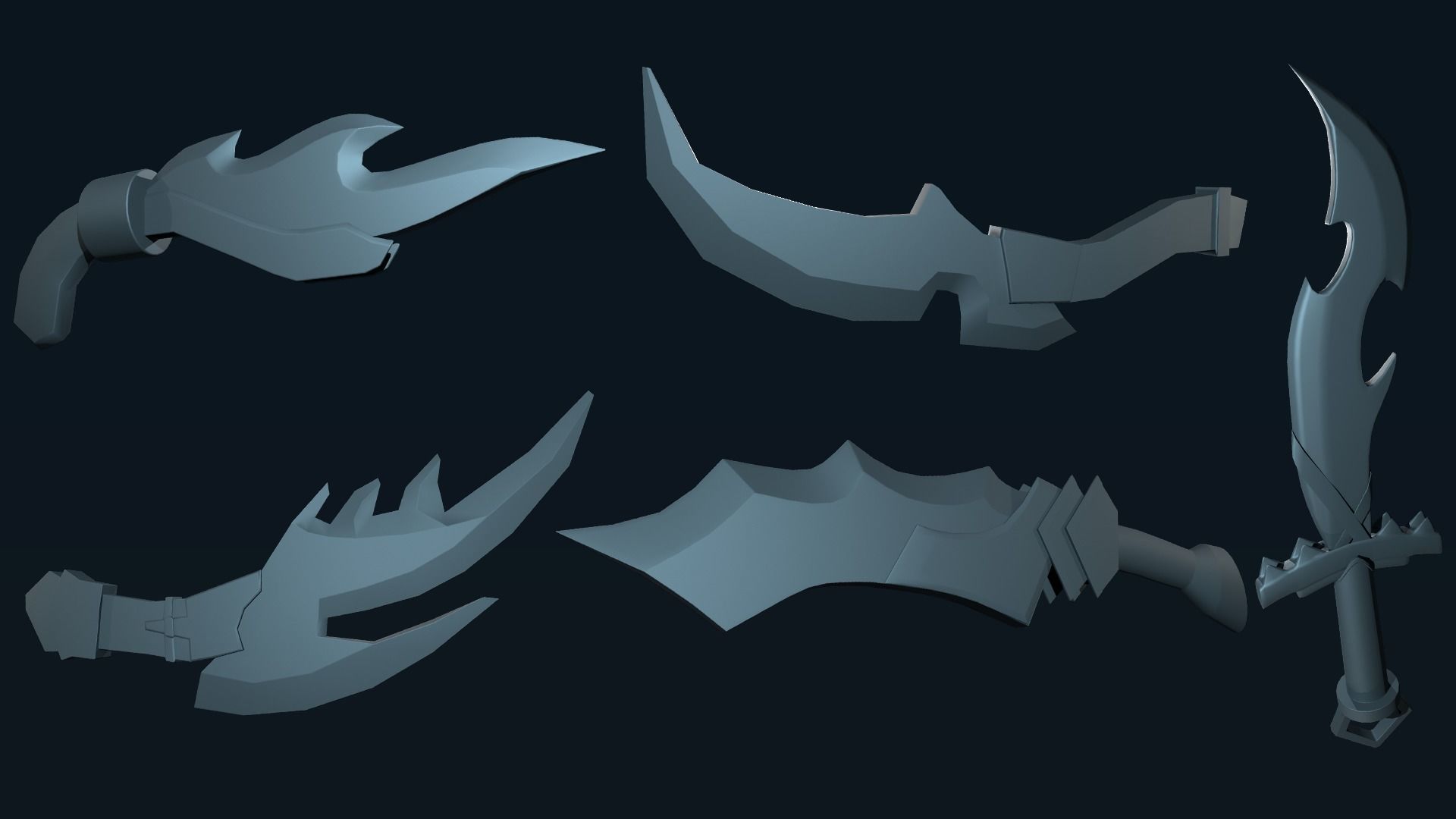 20 DAGGER BASE MESH-VOL01 Low-poly 3D model_1