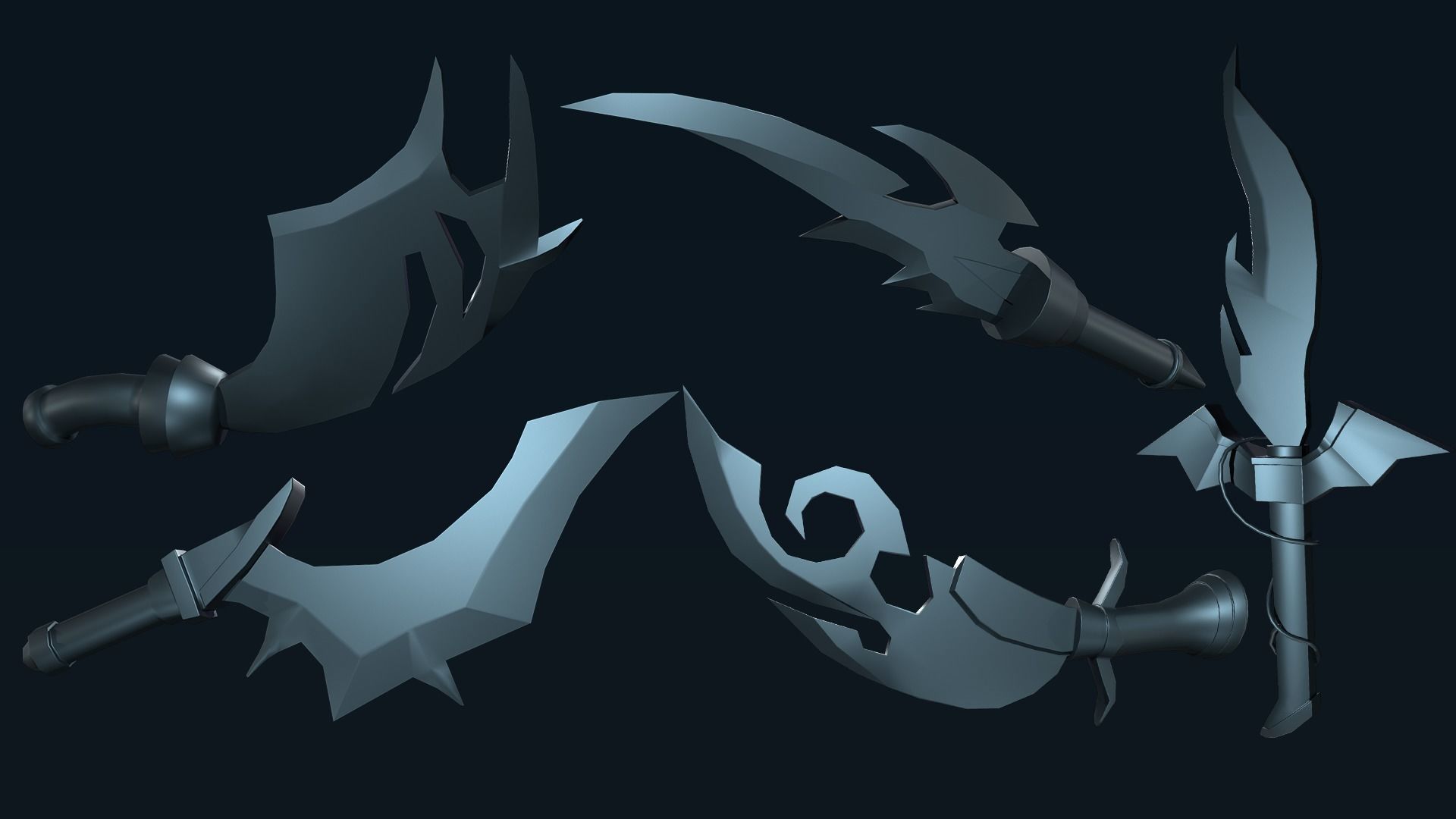 20 DAGGER BASE MESH-VOL01 Low-poly 3D model_4