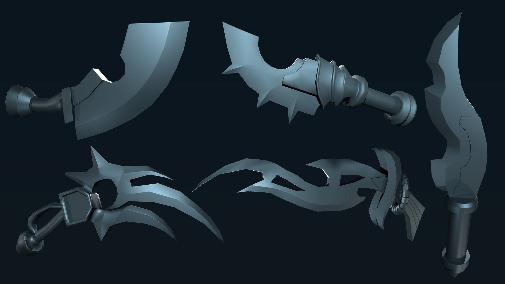 20 DAGGER BASE MESH-VOL01 Low-poly 3D model_2