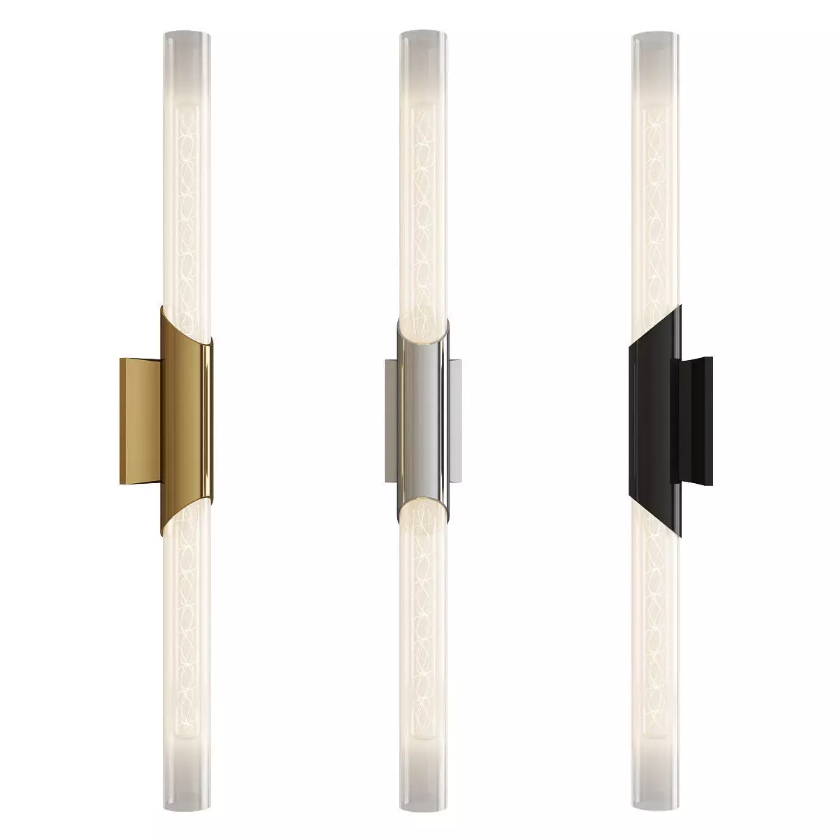 Pylon LED Double Wall Sconce Low-poly 3D model_0