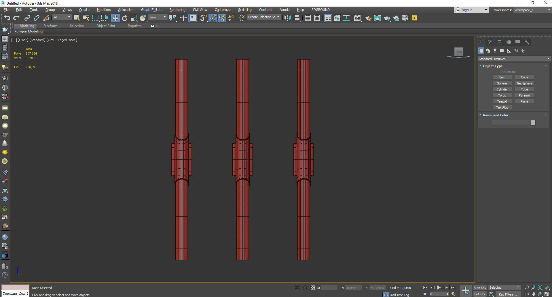 Pylon LED Double Wall Sconce Low-poly 3D model_2