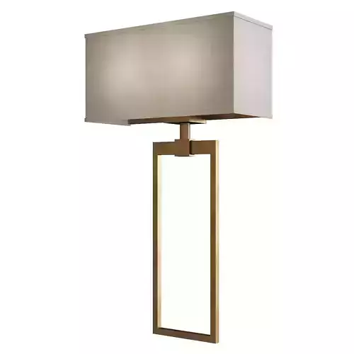 Rectangular Shaded 2 Light Wall Sconce Low-poly 3D model