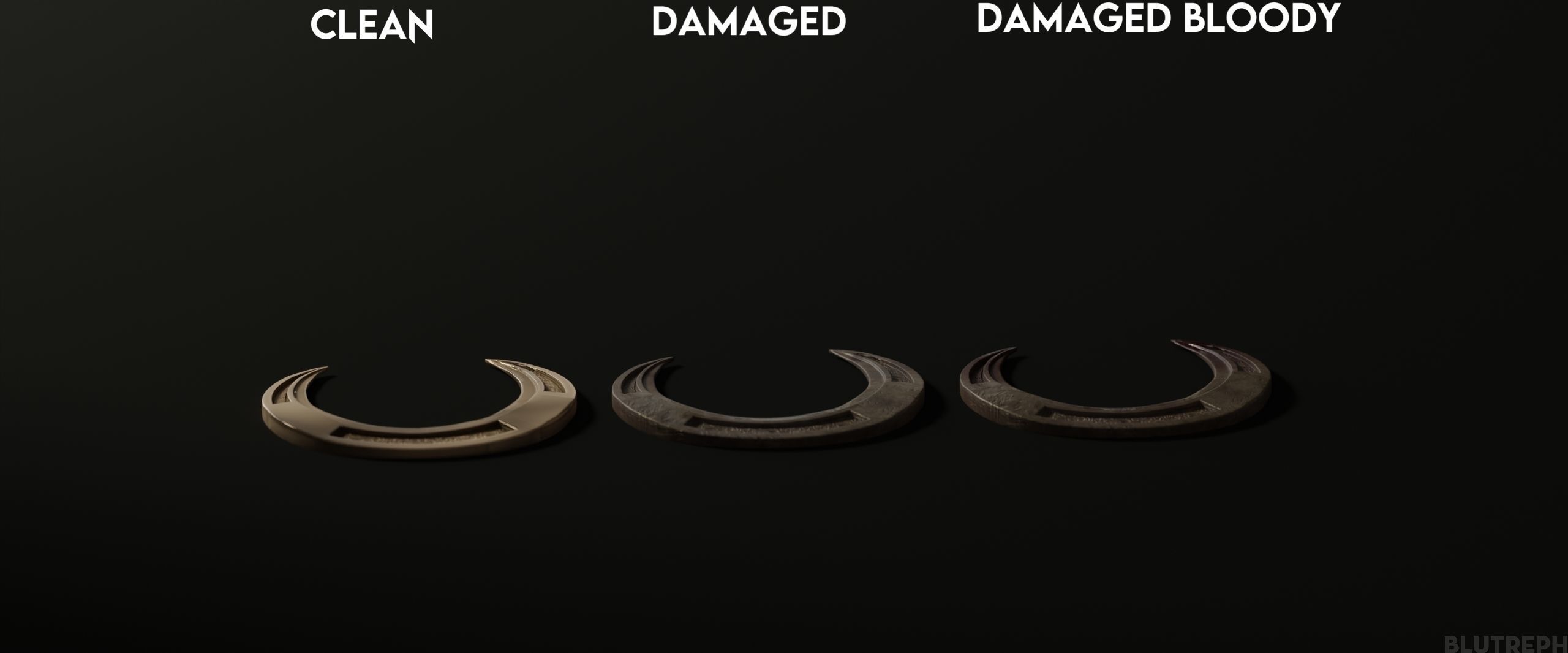 Moon Knight Moon Daggers Low-poly 3D model_3