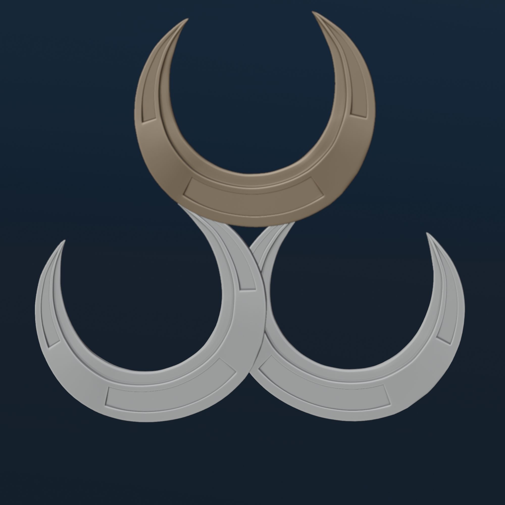 Moon Knight Moon Daggers Low-poly 3D model_10