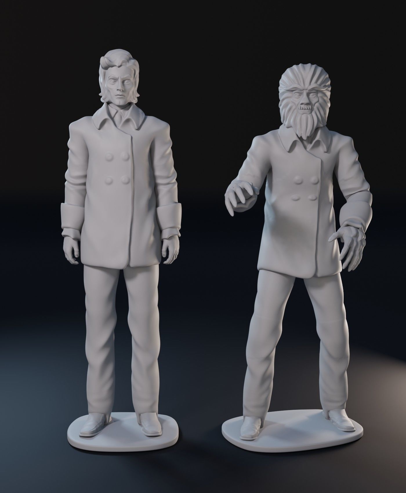 Dark Shadows cartoon characters set 3D print model_12