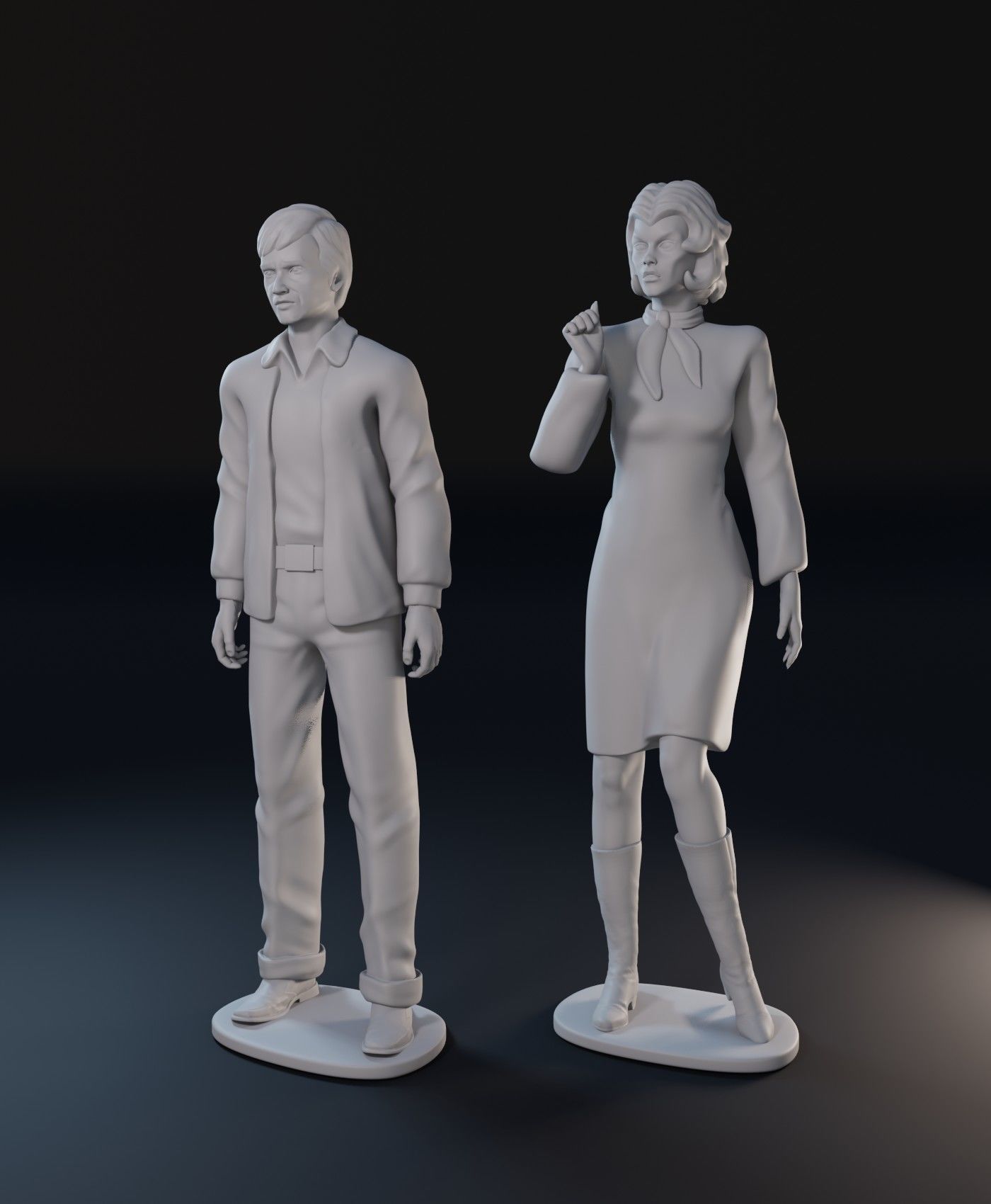 Dark Shadows cartoon characters set 3D print model_3