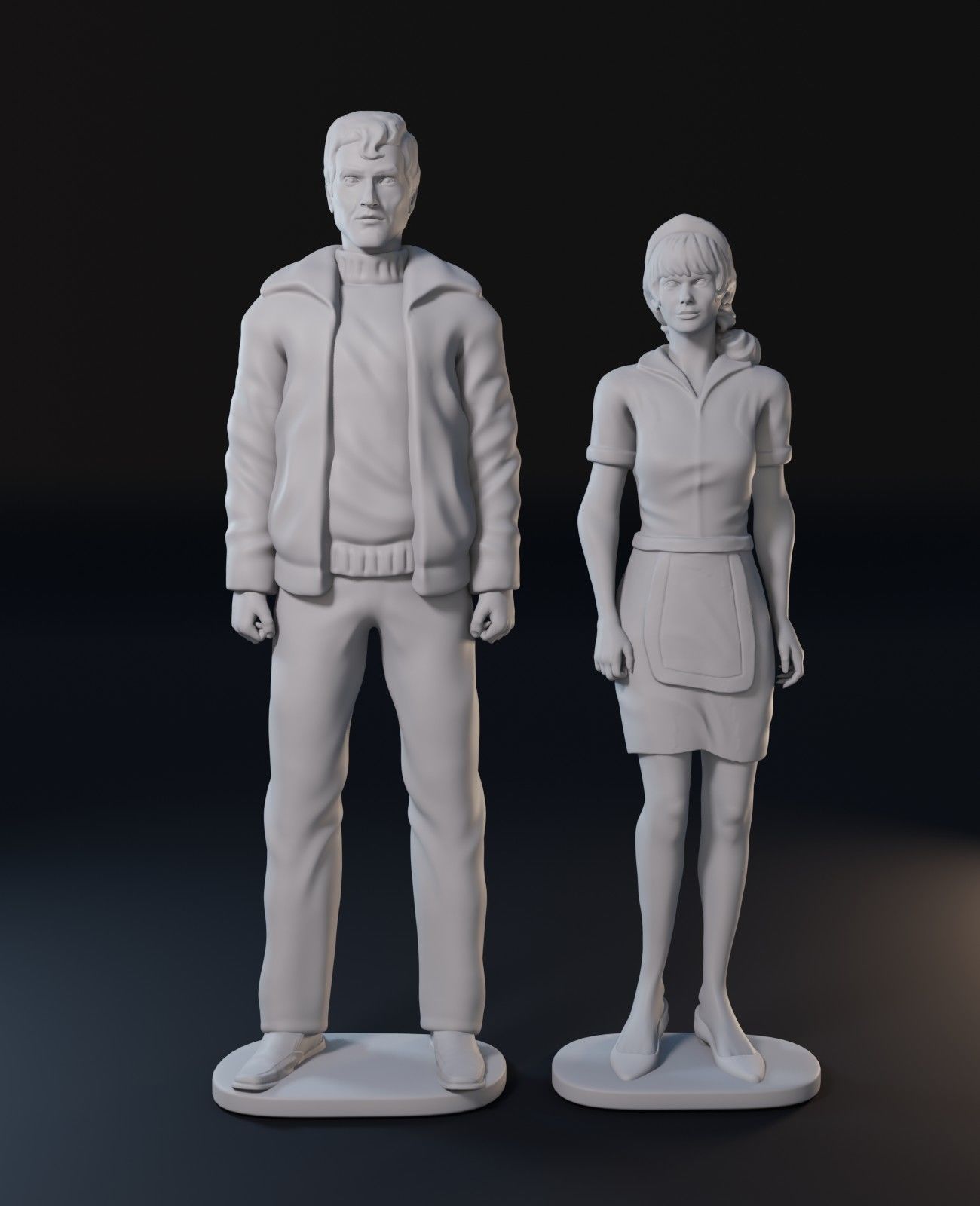 Dark Shadows cartoon characters set 3D print model_10