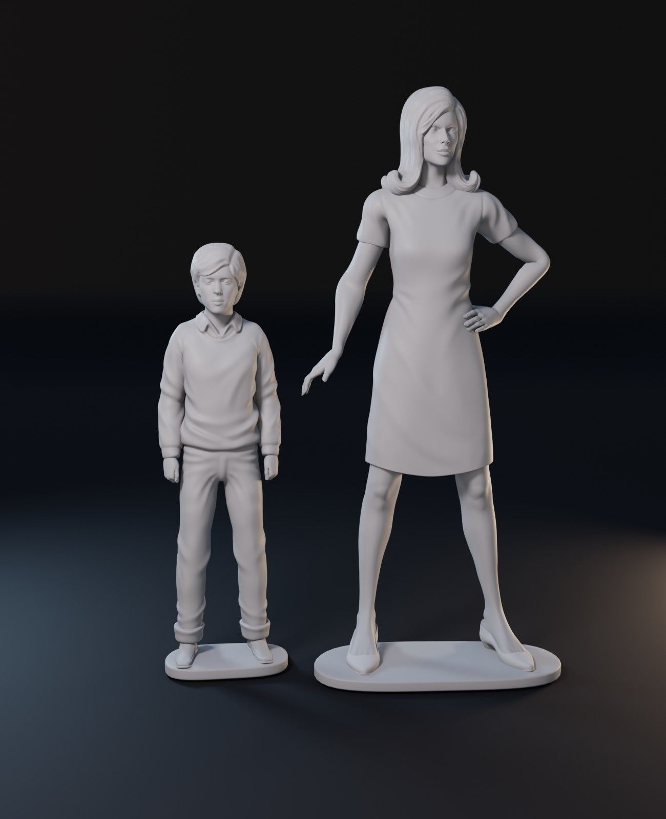 Dark Shadows cartoon characters set 3D print model_8