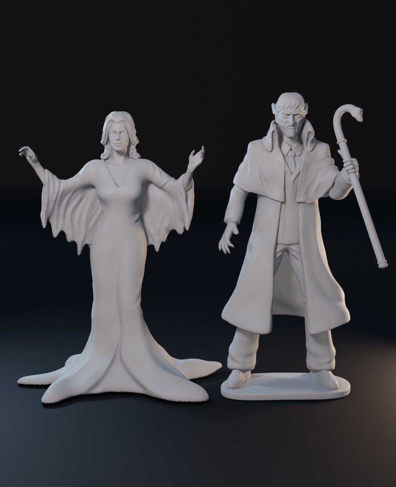 Dark Shadows cartoon characters set 3D print model_7