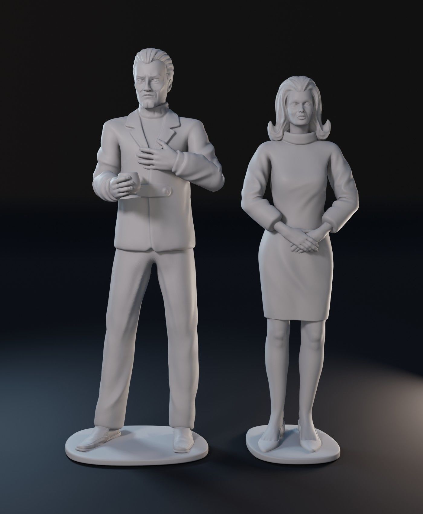 Dark Shadows cartoon characters set 3D print model_13