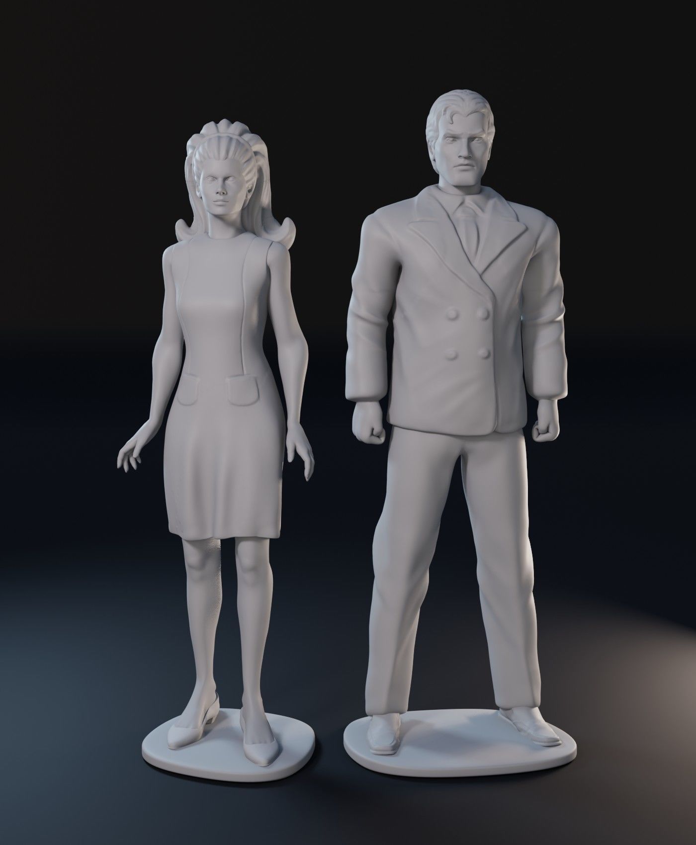 Dark Shadows cartoon characters set 3D print model_14