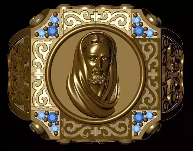 Holy cross jesus ring