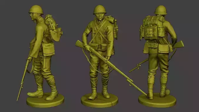 Japanese soldier ww2 Walk6 J1 3D print model