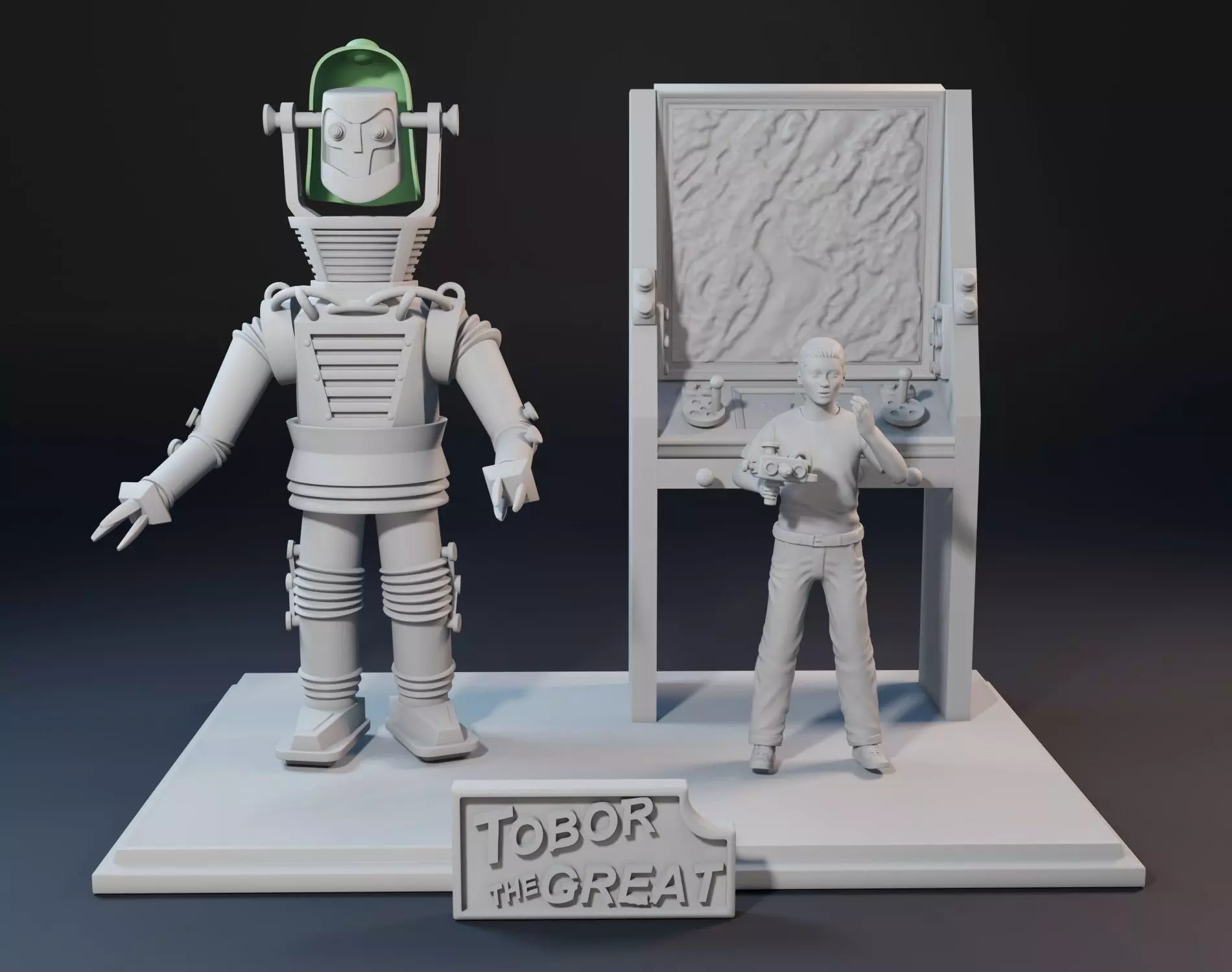 Characters from the film Tobor the Great 3D print model