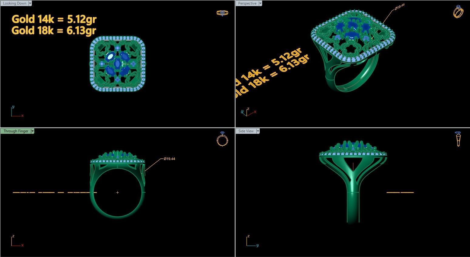 Printable rings  3D print model_36