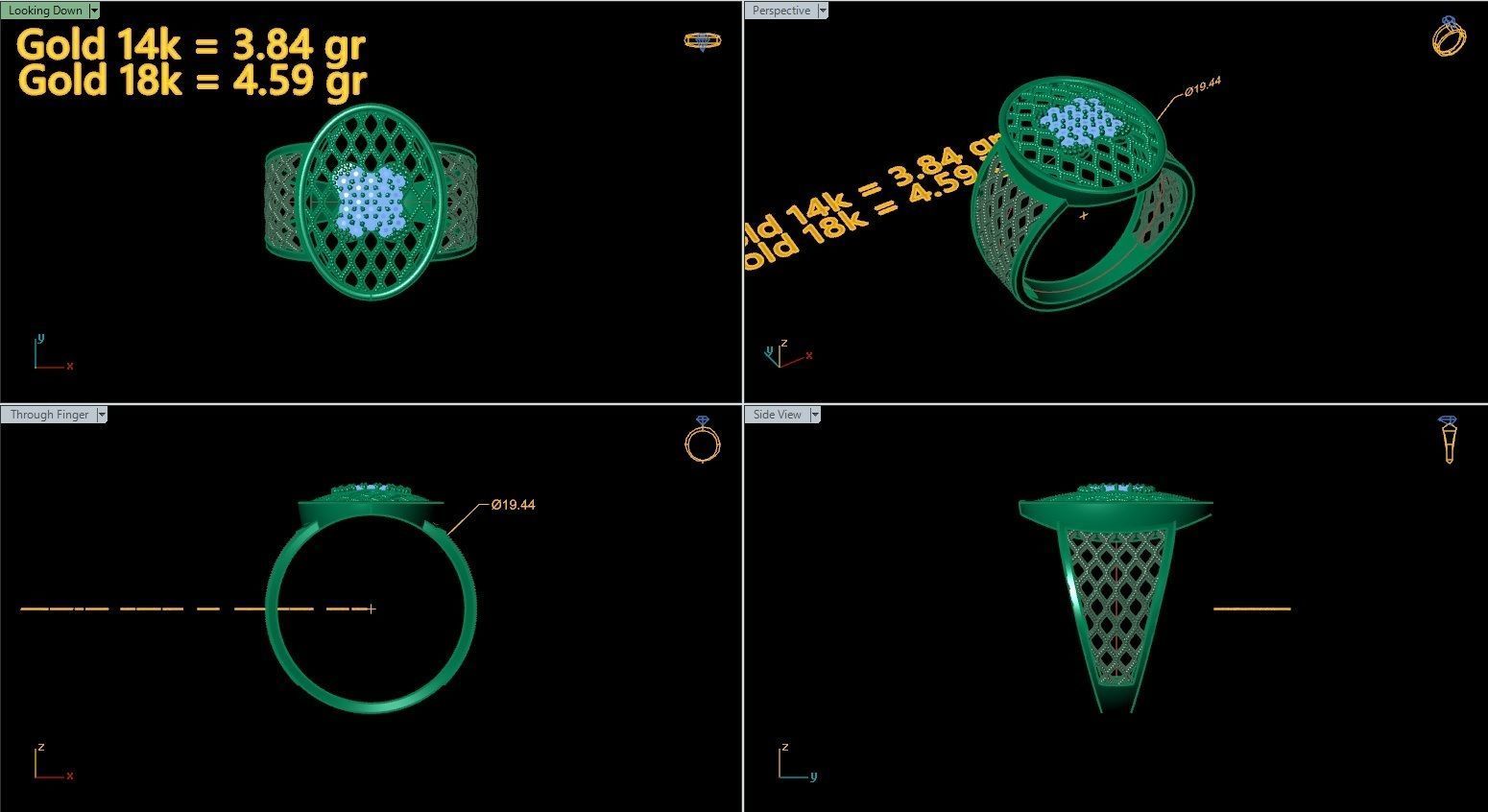 Printable rings  3D print model_11