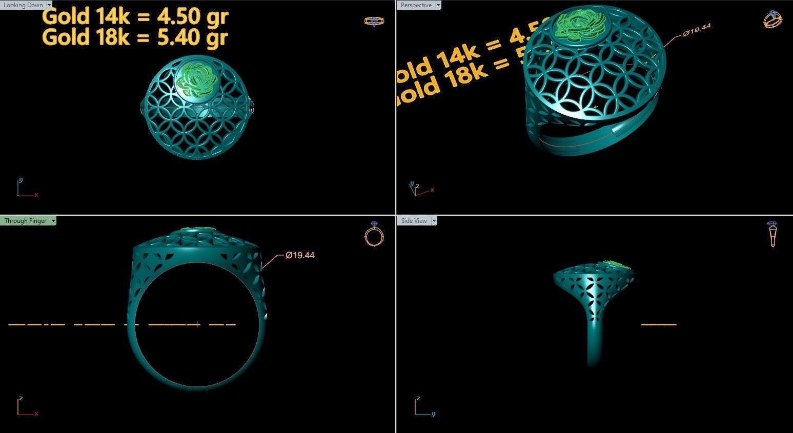 Printable rings  3D print model_3