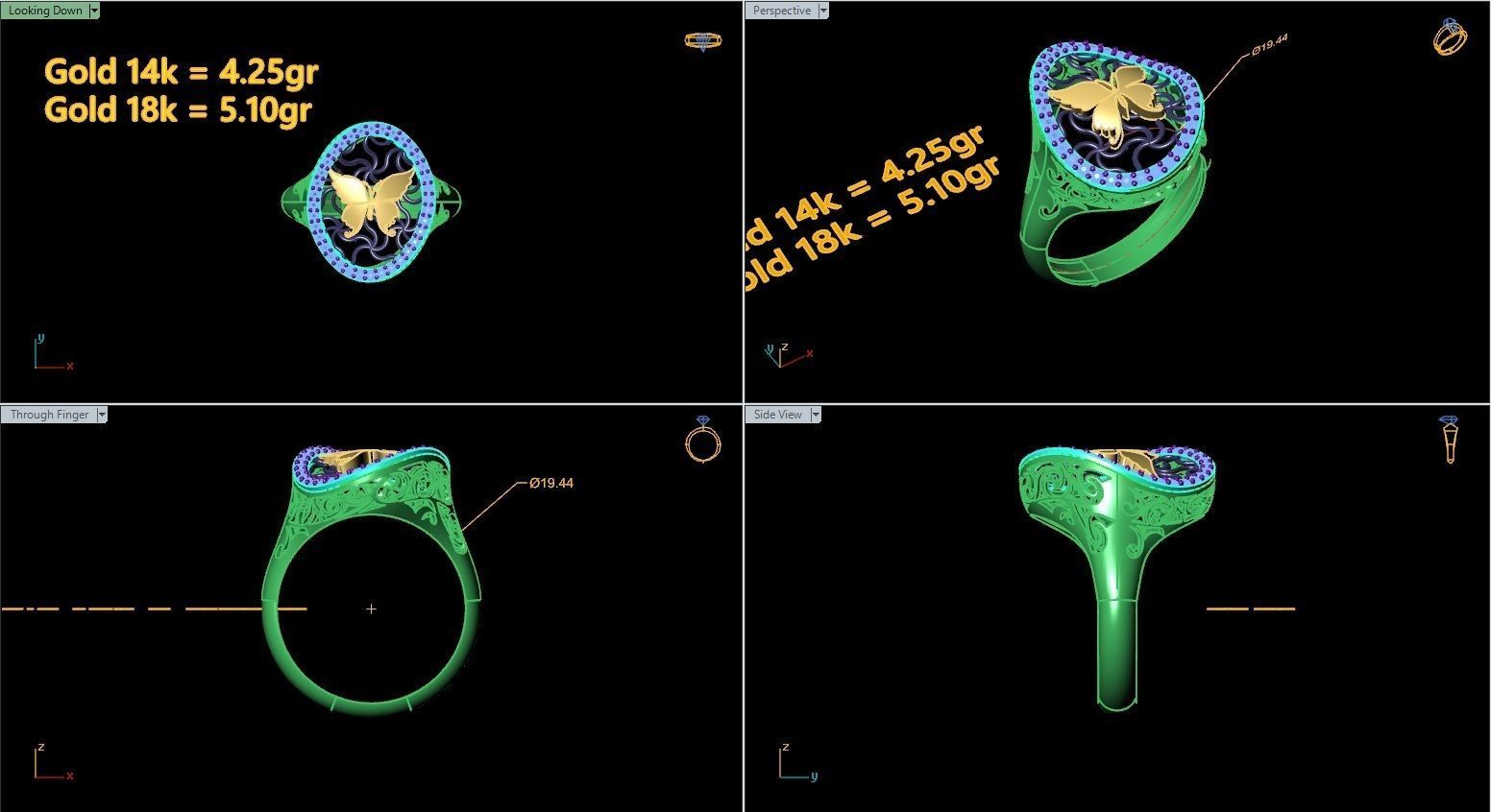 Printable rings  3D print model_25