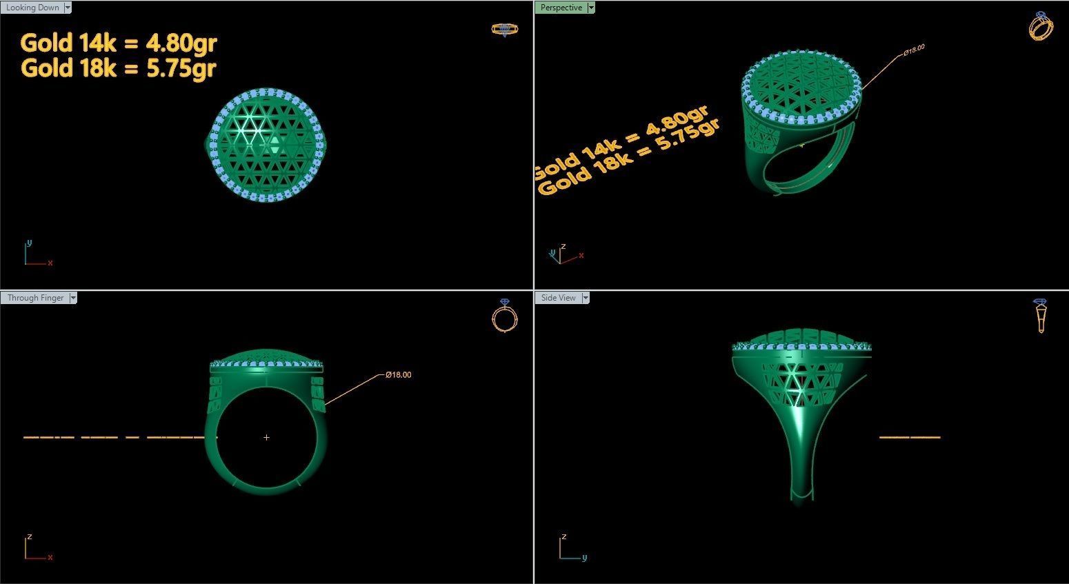 Printable rings  3D print model_29