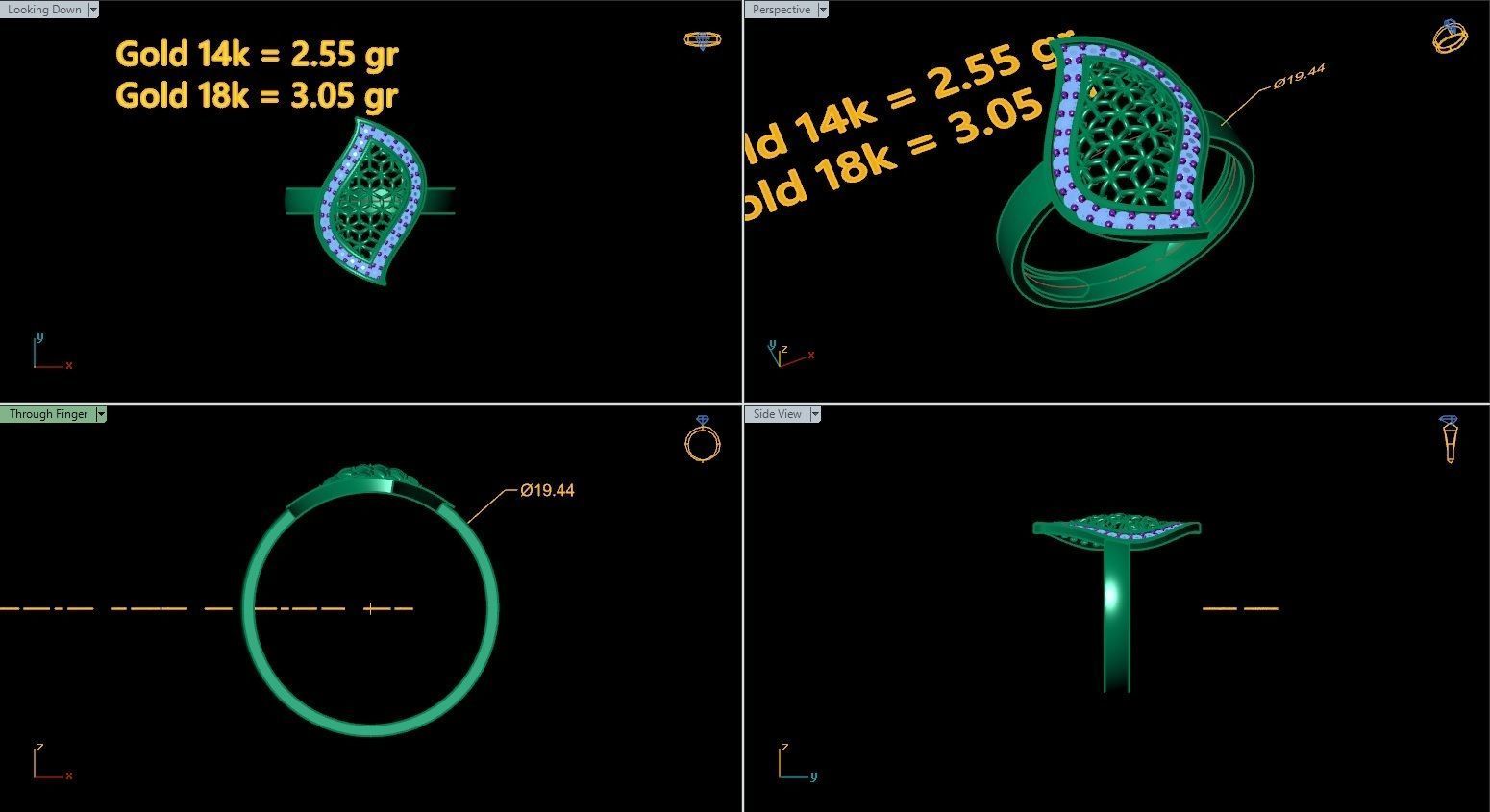 Printable rings  3D print model_7