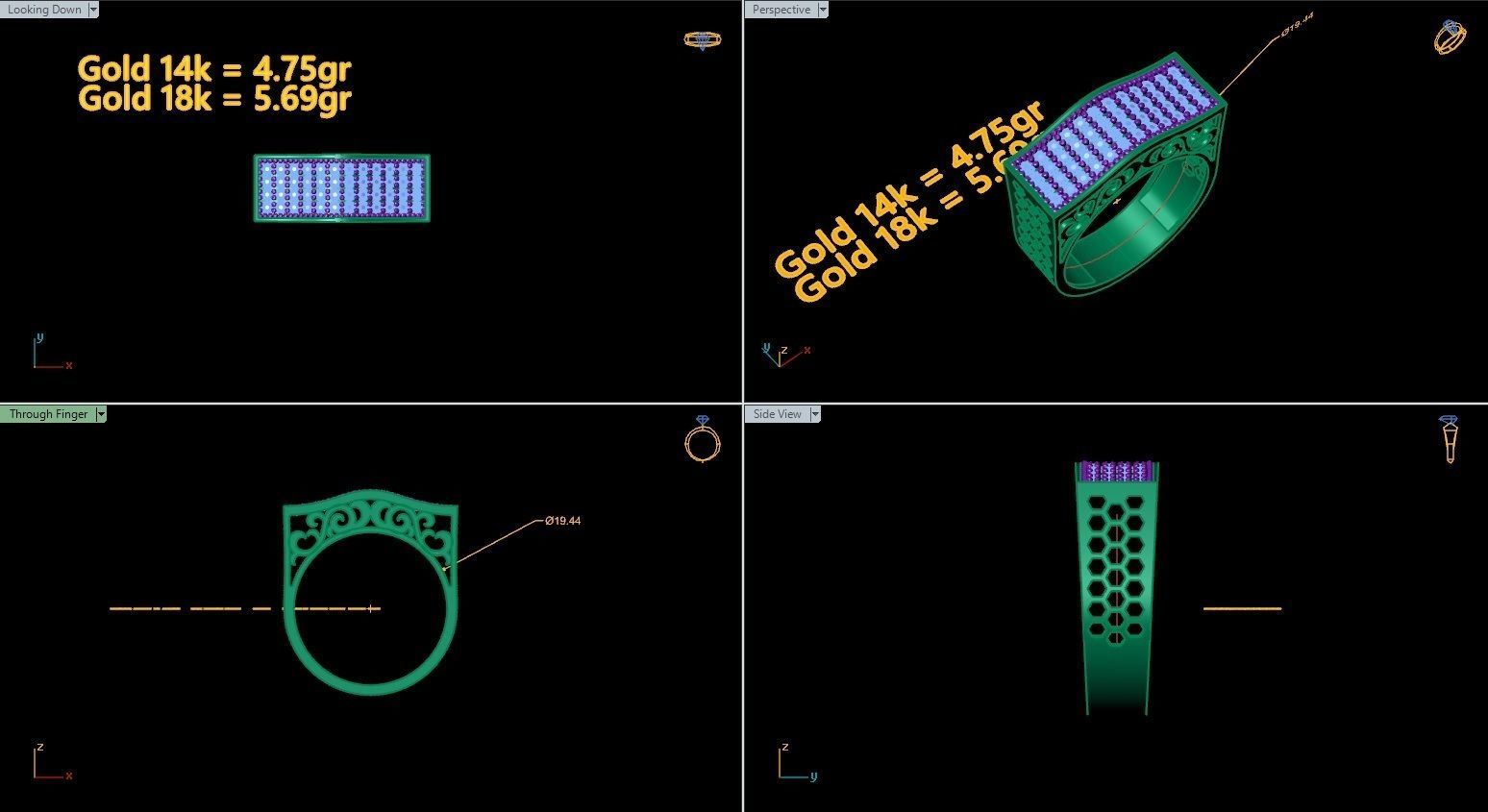 Printable rings  3D print model_35
