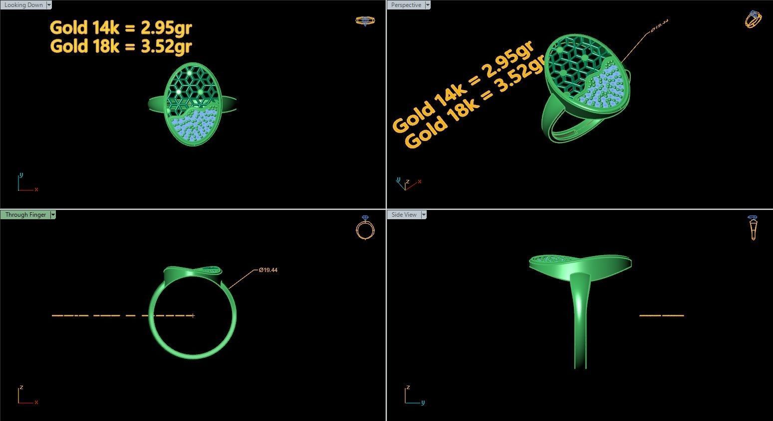 Printable rings  3D print model_39