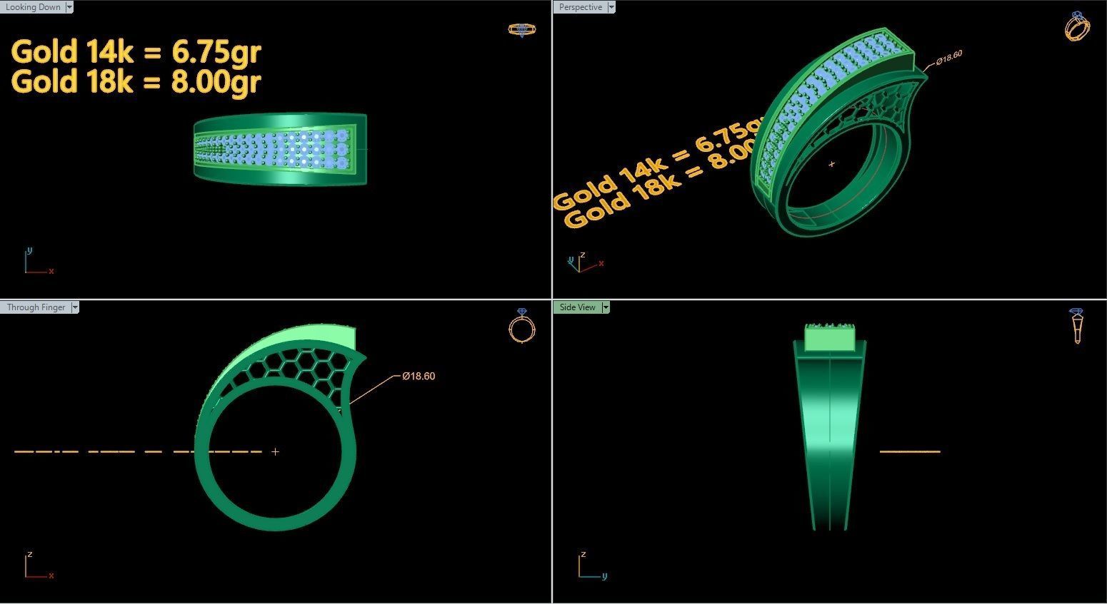 Printable rings  3D print model_17