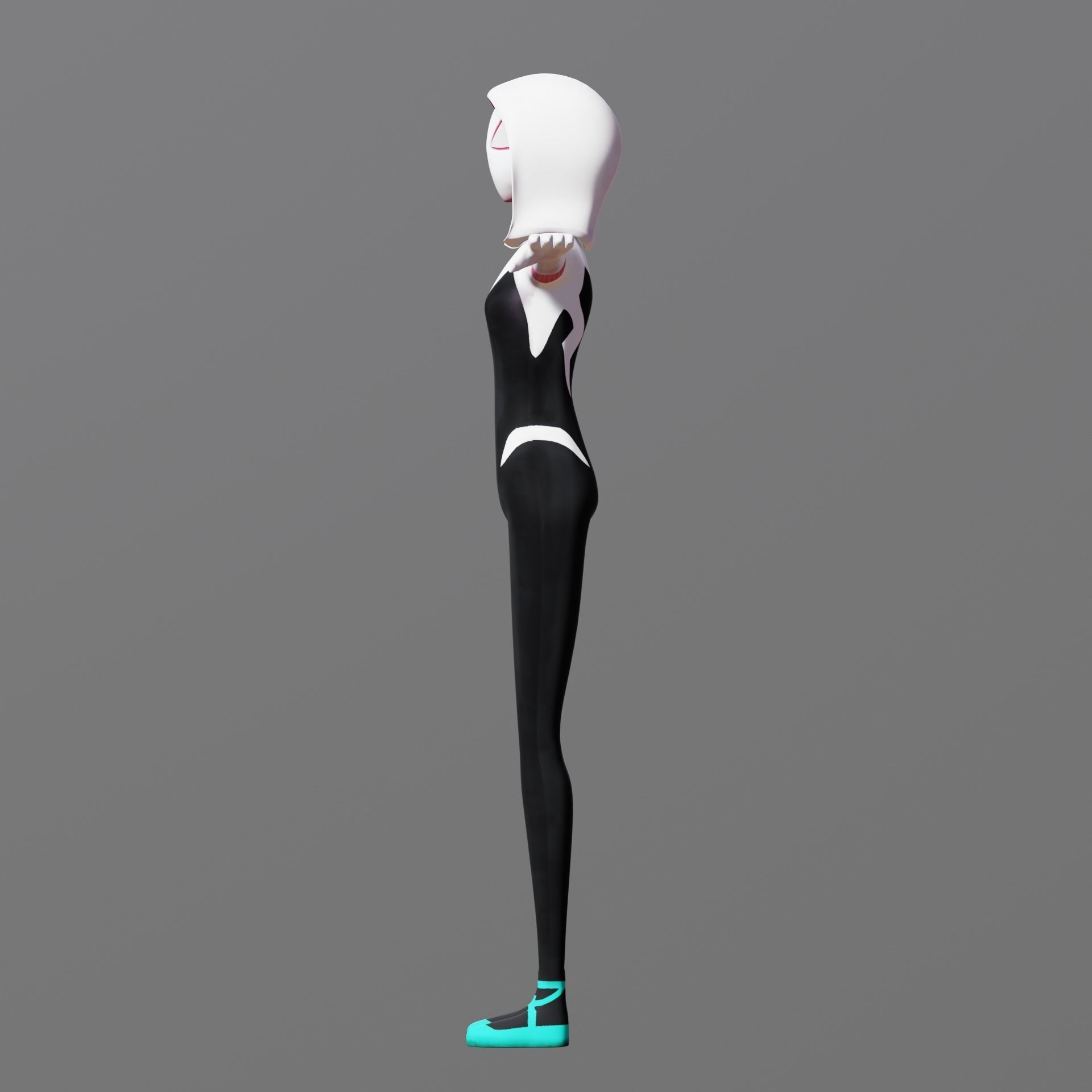 Spider Gwen - Into the Spider-Verse  Low-poly 3D model_3
