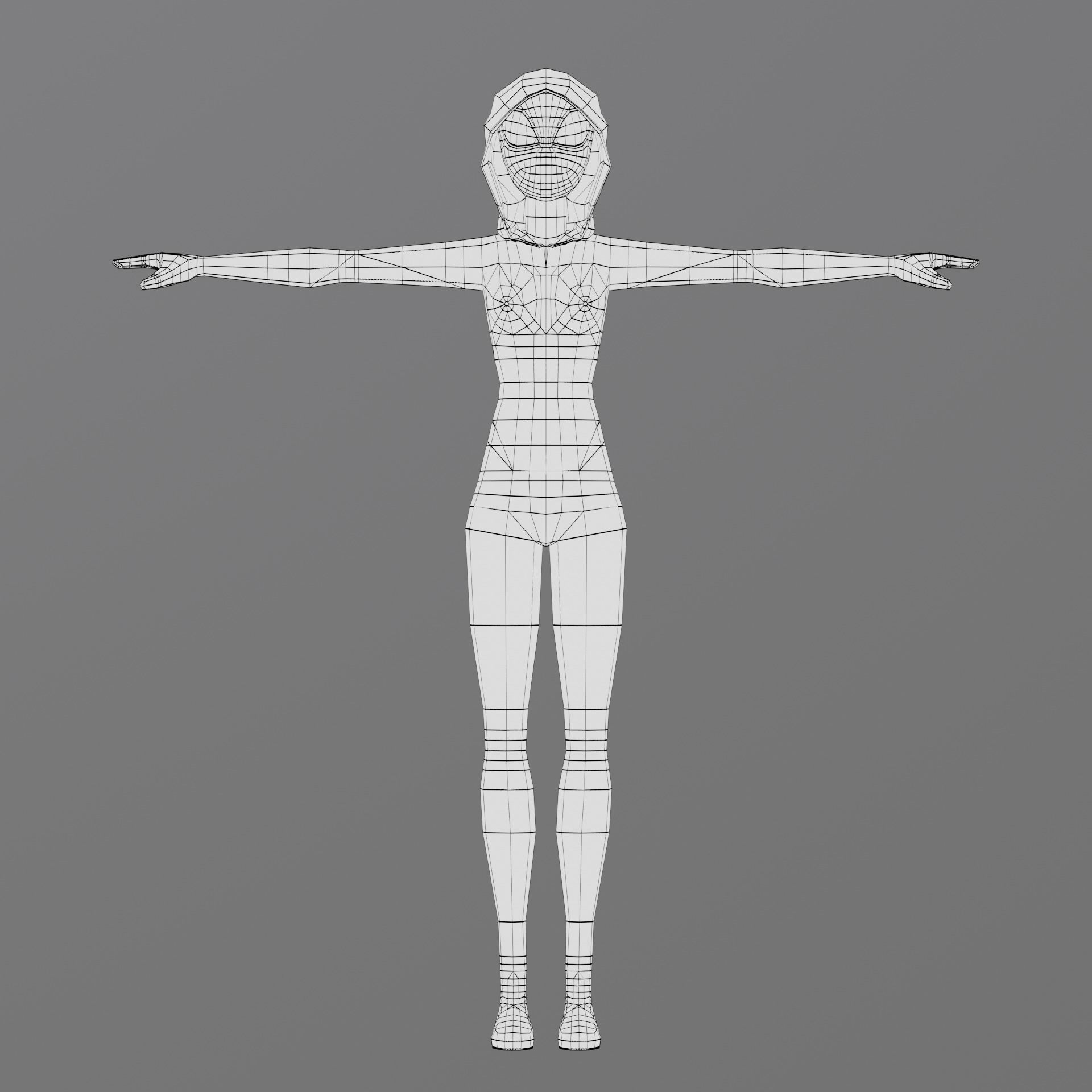 Spider Gwen - Into the Spider-Verse  Low-poly 3D model_5